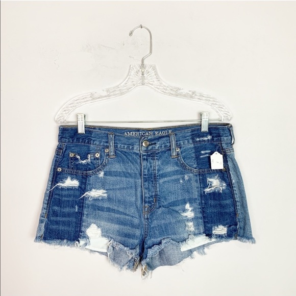American Eagle Outfitters Pants - American Eagle hi rise distressed denim shorts 10